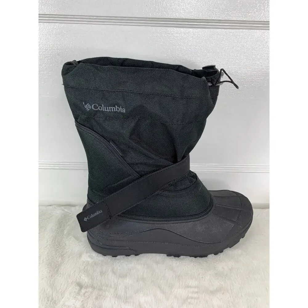 Columbia Powderbug Plus II Youth Size 6 Black Winter Snow Boots BY1326-012